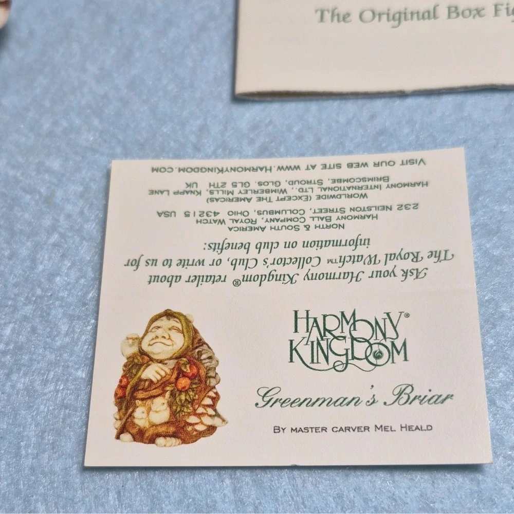 HARMONY KINGDOM Treasure Jests Greenman's Briar 2004 Resin Trinket Boxed